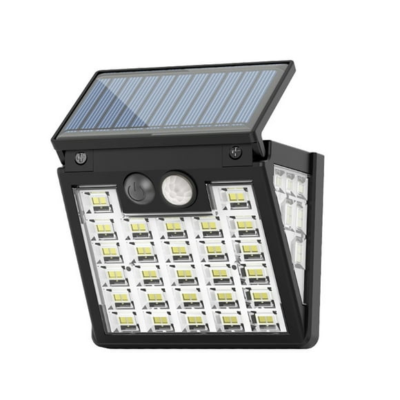 EGNMCR Solar Lights Outdoor, Outdoor Lights, Solar Street, IP65 Outdoor Solar Powered Street Lights Dusk To Dawning With Motion Sensor LED Floods For Parking Lot, Drive-way solar wall light