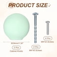 thumbnail image 2 of Uxcell 2 Pcs Ceramic Cabinet Knobs, 1.3 Inch Round Ceramic Drawer Knob Dresser Pulls with Mounting Screws Knobs Furniture Handles for Kitchen Closet Cupboard Nursery Decor, Green, 2 of 7