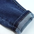 thumbnail image 5 of KIDSCOOL SPACE Infant Jeans,Baby Toddler Elastic Waist with D-ring Stretch Denim Pants,Deep Blue,12-18 Months, 5 of 5