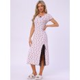 thumbnail image 2 of DARING DIVA Women's Short Sleeve Heart Print Lace Trim Ribbed Nightgown M Purple, 2 of 6