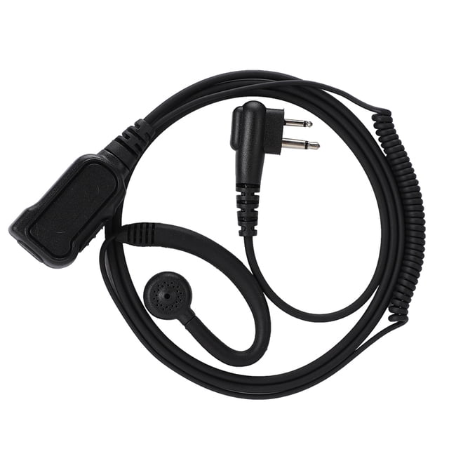 Auriculares tipo gancho para la oreja con botón PPT y cabezal M, compatibles con Motorola GP2000 y GP2100.