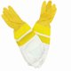 thumbnail image 4 of Yellow leather, yellow mesh, medium leather canvas gloves, American breathable gloves, golden anti bee gloves, anti sting size XXL, 4 of 5