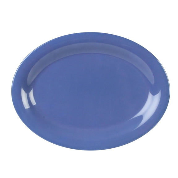 Excellante Color Purple Melamine Dinnerware Collection 12 x 9 inch Oval Platter, Comes in Dozen