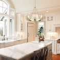 thumbnail image 6 of Aenon 6-Light Chandelier in Brushed Champagne Bronze with Hammered Water Glass, 6 of 7