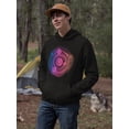 thumbnail image 2 of Abstract Space Circle Graphic Hoodie Men -Image by Shutterstock, Male Large, 2 of 4