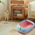 Open Cat Litter Box, AntiSplashing Cats Litters Pan,Kitten Toilet with