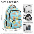 thumbnail image 2 of HELLHERO Cute Capybara & Lemon Print Multiple Compartments School Bags for Back to School Travel, Multi-Pocket Lightweight Polyester Casual Travel Daypack, 2 of 2