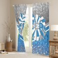 thumbnail image 3 of jejeloiu Gymnastic Sports Black Out Curtains,Chic Glitter Print Curtains Pack of 2 (42x63 Each),Blue White Bedroom Curtains For Girls Kids,Ultra Soft Home Decor, 3 of 6