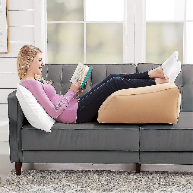 Almohada de elevación de piernas, soporte inflable portátil, cojín de rampa, almohada para piernas, rodilla, cadera, alivio del dolor de piernas