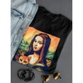 thumbnail image 3 of Woman And Cat In Pixel Style T-Shirt Womens -Smartprints Designs, Female Regular Fit, 3 of 4