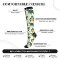 thumbnail image 3 of Lsque Cartoon Turtles Pattern Sport Compression Socks for Men & Women 15-20 mmHg Knee High Nurse Pregnant Running Medical and Travel Athletic, 3 of 6