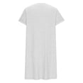 thumbnail image 5 of Yuzhih Plus Size Summer Dresses Short Sleeve Plain T-Shirt Dress Casual V Neck Mini Dress with Pockets, 5 of 5