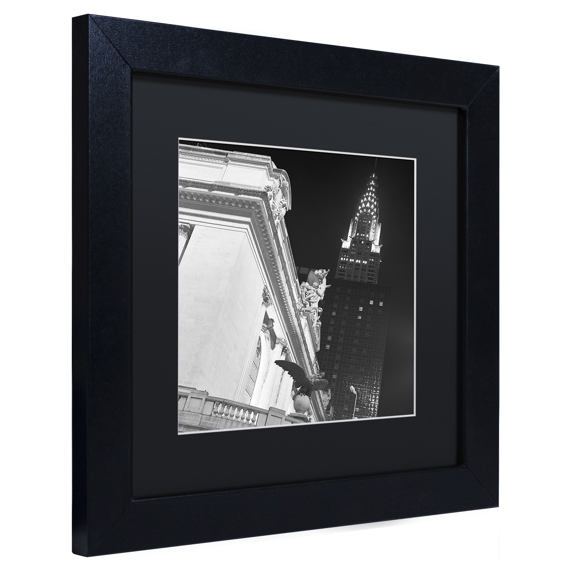 Trademark Fine Art "New York 003" Canvas Art by Moises Levy Black Matte, Black Frame