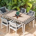 thumbnail image 2 of Western Texas Star Retro Table Cloths for 3 Foot Rectangle Tables, Rustic Vintage Berry Black Beige Plaid Patio Waterproof Elastic Fitted Tablecloths, Washable Rectangular Table Cover for Camping, 2 of 8