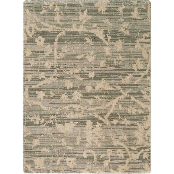 Nourison  Silk Elements Area Rug 2'3" x 3' Contains Latex 3' x 5' Accent, Indoor Entryway, Kitchen, Bathroom Beige