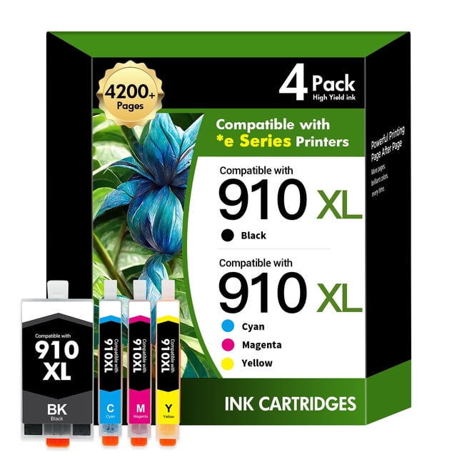 Cartuchos de tinta inkalfa 910XL negro y color, pack combinado