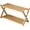natural wood, variant on Wooden 2-Tier Plant Stand Flower Pot Shelf for Indoor Outdoor Patio Garden