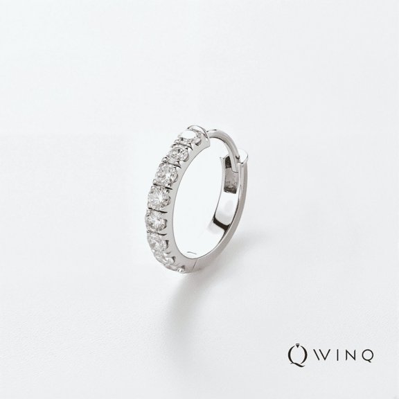 WINQ Single Hoop Earring Lab Grown Diamond 14K Gold each