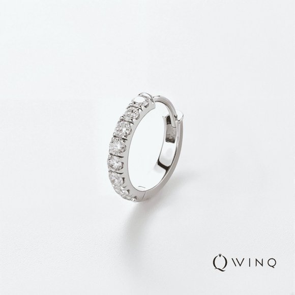 WINQ Single Hoop Earring Lab Grown Diamond 14K Gold each