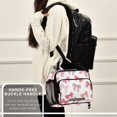 thumbnail image 6 of Insulated Lunch Bag 6L Leak-Proof Lunch Box with Shoulder Strap Multiple Pockets Lunch Tote Pink Bows Pattern, 6 of 9