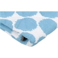 thumbnail image 2 of Bacati Grey Zigzag Blue Dots Changing Pad Cover, 2 of 2