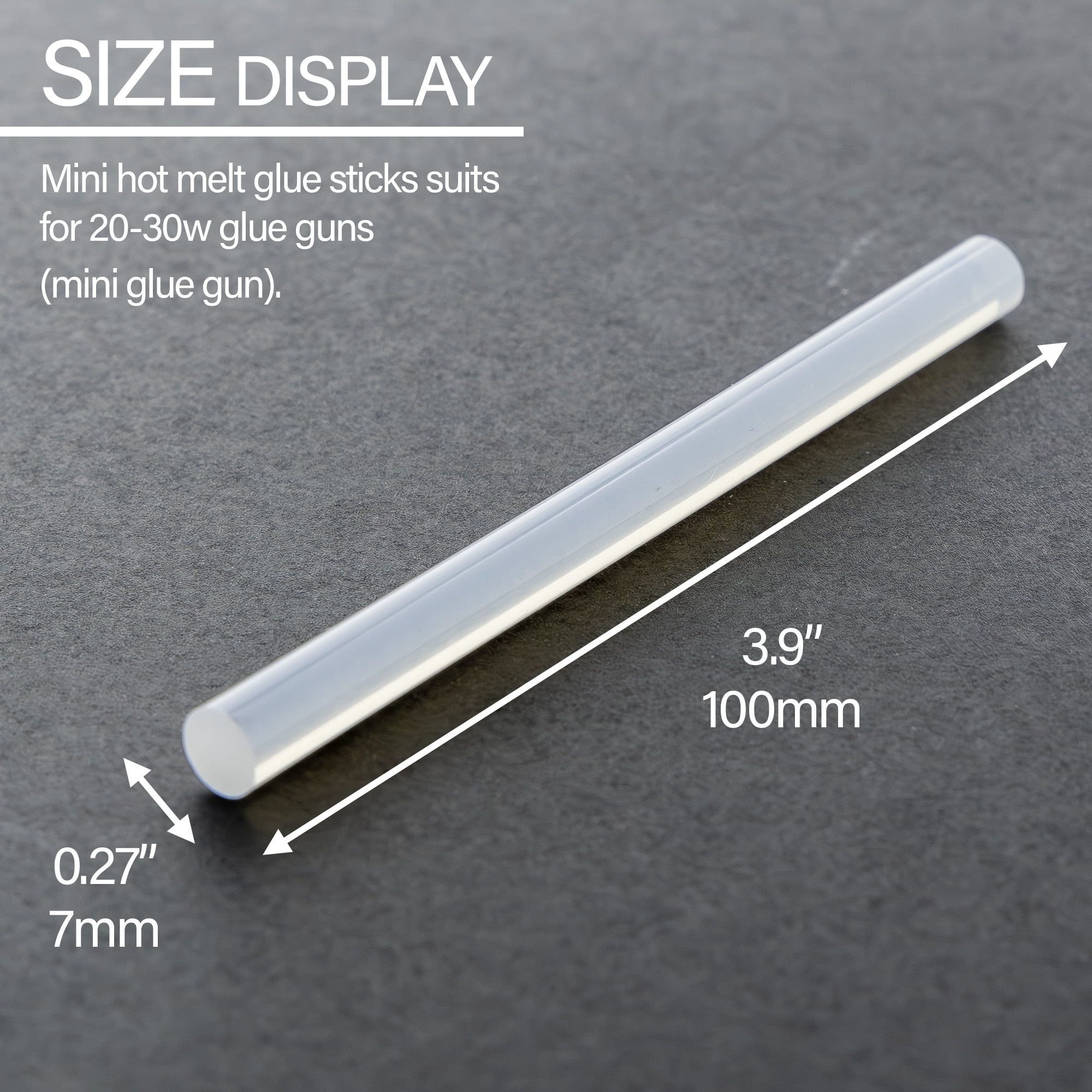 BAZIC Hot Melt Glue Sticks Dual Temp 3.9" x 0.27" (100/Pack), 2-Packs