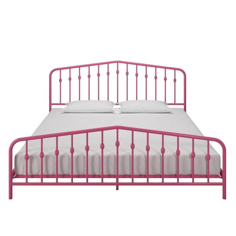 Novogratz Bushwick Metal Platform Bed Frame with Headboard, King