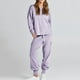 thumbnail image 1 of Puntoco Camisa De Color Suelta Ancha Arrugada Estilo Mujer Traje De Pantalones Largos Casuales De Moda Puntoco Puntoco-6098, 1 of 8