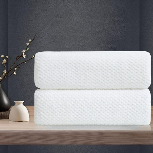 Jessy Home 2 Pack 16"x31" White Hand Towels Set Ultra Soft Cozy