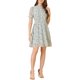 thumbnail image 2 of INSPIRE CHIC Vestido de Chifón con Ropa de Flores y Volantes de Manga Corta Puff XS Azul Claro, 2 of 8
