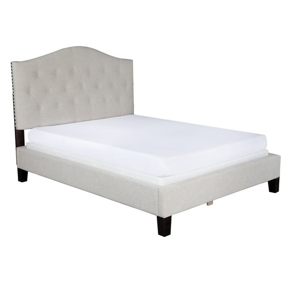 Naples Upholstered Traditional Bed in Pebble Beach, Queen or King