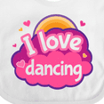 thumbnail image 4 of Inktastic I Love Dancing Dance Teacher Girls Baby Bib, 4 of 4