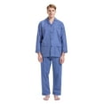 thumbnail image 1 of GLOBAL Conjuntos de Pijamas para Hombre, Ropa de Dormir de Franela 100% Algodón, Ropa de Dormir Superior E Inferior de Manga Larga, Celosía Azul Marino S, 1 of 6