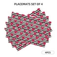 thumbnail image 3 of Placemats Set of 4 / 6, Hearts And Lines Placemats for Dining Table Indoor/Outdoors Heat Resistant Washable Placemats 18" x 12", 3 of 8