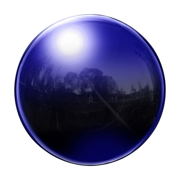 Uxcell Gazing Ball 3 Inch 76mm Polished Hollow Ball, Stainless Steel Gazing Globe Mirror Ball, Deep Blue