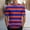 Orange, variant on Casual Shirts Mens Short Sleeve Striped Black White Cotton Summer Holiday Travel Basic Pullover Crew Shirt