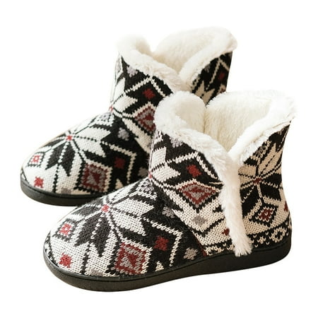 

1 Pair Household Winter Women Slippers Fashion Anti-Slip Cotton Slippers