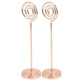 thumbnail image 1 of Desktop Card Holder, Metallic Texture Table Card Decor Steady Semicircle Convex Design  For Anniversary Party For Wedding Office Rose Gold,Gold, 1 of 8
