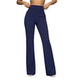 thumbnail image 2 of Women's High Waisted Flare Pants Slim Fit Bell Bottom Dress Pants Flattering Elegant Work Office Business Casual Trousers Stretchy Yoga Slacks Long Bottoms, 2 of 6