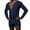 Blue, variant on Men's One-Piece Pajamas Jumpsuit, Button-Down Sleepwear Romper for Men Summer Long Sleeve Short Lounge Yoga Jumpsuits S-3XL