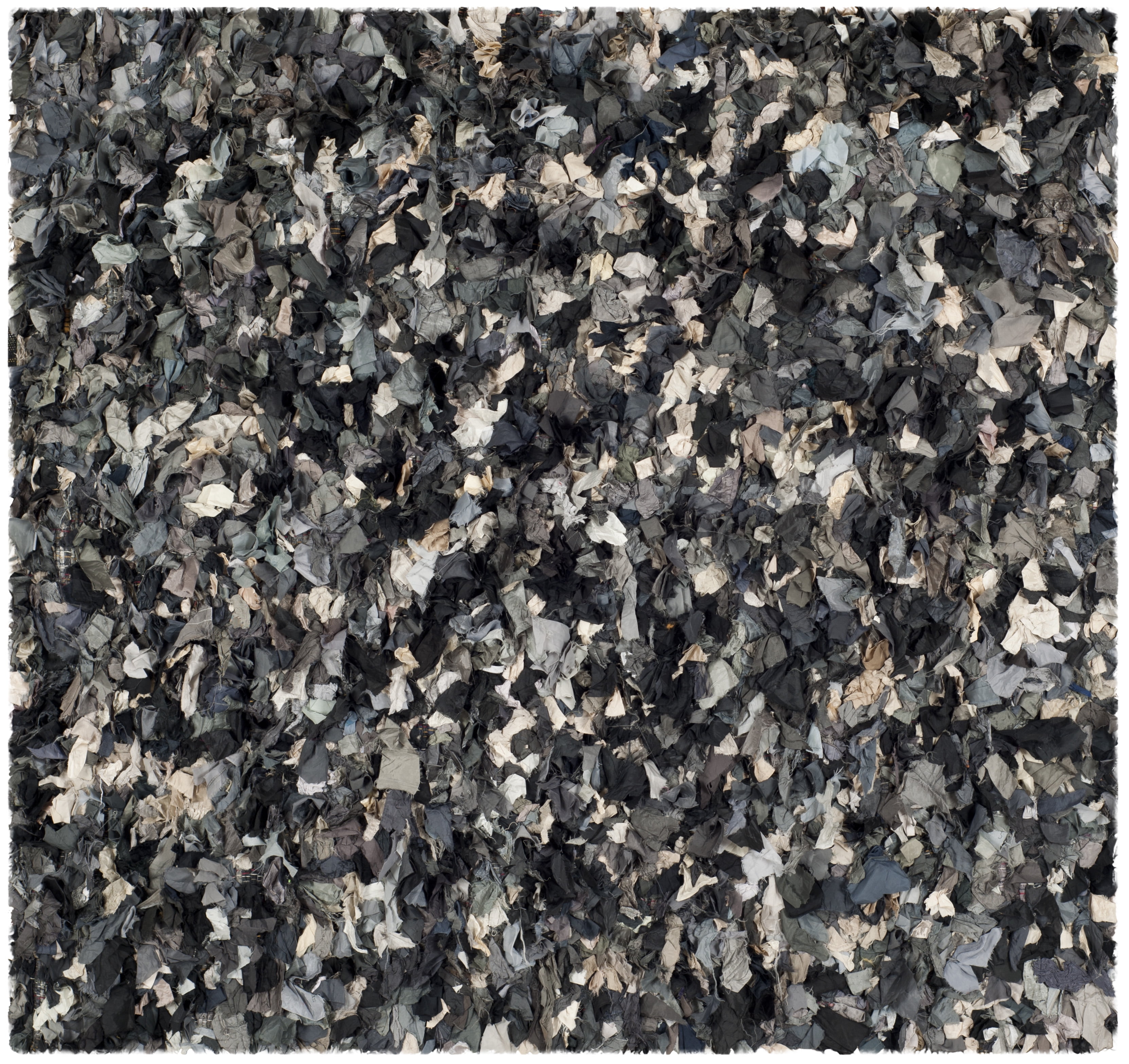 SAFAVIEH Rio Cassandra Confetti Polyester Shag Area Rug, Grey/Multi, 8' x 8' Square