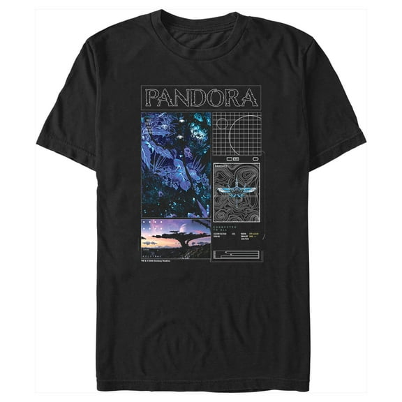 Men's Avatar Pandora Diagrams  Graphic Tee Black Medium