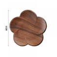 thumbnail image 2 of Walnut Wood Coasters,Heat Resistant Drink Mat,Antique Look Handcrafted Coasters,Creative Plum Blossom Shape Insulation Pad,Tabletop Protection Mat for Home Office Kitchen, 2 of 7