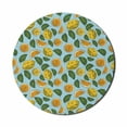 thumbnail image 1 of Fruit Mouse Pad for Computers, Hand Drawn Lemons and Leaves Image in Retro Design Citrus Slices Pattern of Foliage, Round Non-Slip Thick Rubber Modern Mousepad, 8" Round, Multicolor, by Ambesonne, 1 of 2