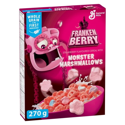 General Mills Frankenberry Strawberry Flavoured Cereal with Monster Marshmallows, 270 Grams