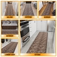 thumbnail image 3 of Ottomanson 3-Piece Kitchen Rug Set, Non-Slip Washable Hallway Runner & Floor Mat for Bathroom 22.5" x 36" + 22.5" x 48" + 22.5" x 60" Leopard Brown, 3 of 6