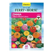 Ferry-Morse 400MG Zinnia Lilliput Mixed Colors Annual Flower Seeds Full Sun