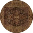 thumbnail image 1 of Ahgly Company Indoor Round Persian Brown Traditional Area Rugs, 8' Round, 1 of 4
