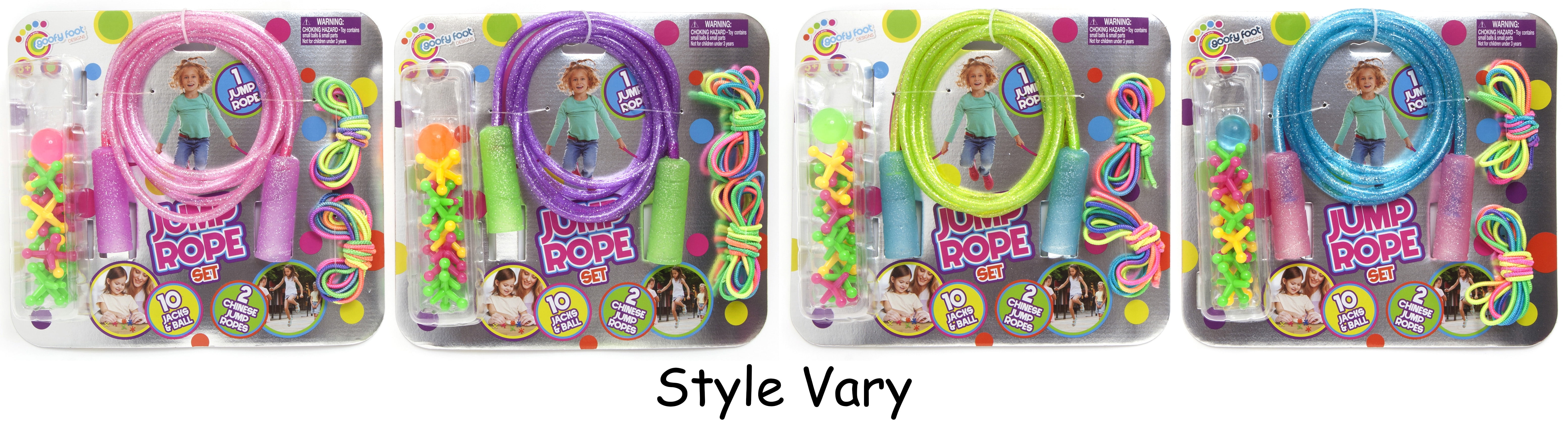 Details about   Goofy Foot Designs 4 Pack Jump Ropes 