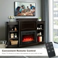thumbnail image 5 of Gymax 70'' Fireplace TV Stand Media W/ 28.5'' 750W/1500W Electric Fireplace Brown, 5 of 10